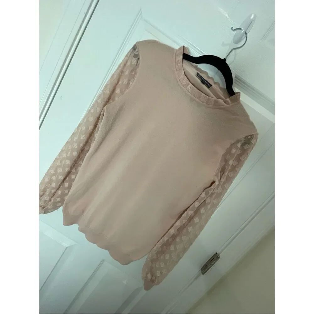 Adrianna Papell women’s long sleeve pink blouse medium